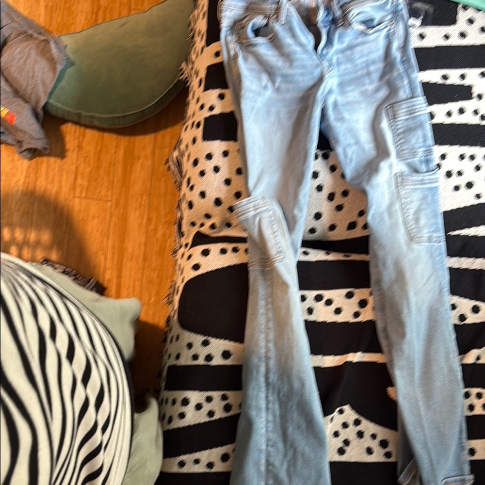 Light Blue Cargo Jeans